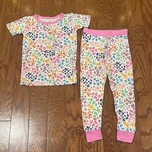 Little Sleepies leopard print bamboo pajamas. Size 2T. EUC. Never dried.